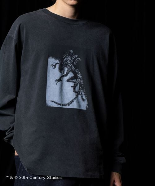 monkey time/＜ALIEN × monkey time＞プリント ロングスリーブ Tシャツ/Tシャツ / カットソー