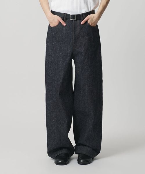 monkey time/リジッド ネップ デニム バギー パンツ/デニムパンツ