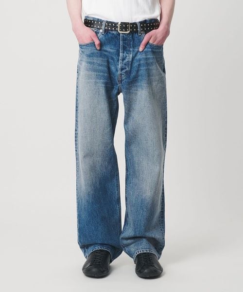 monkey time/ハンド シェービング デニム ルーズ レギュラー/デニムパンツ