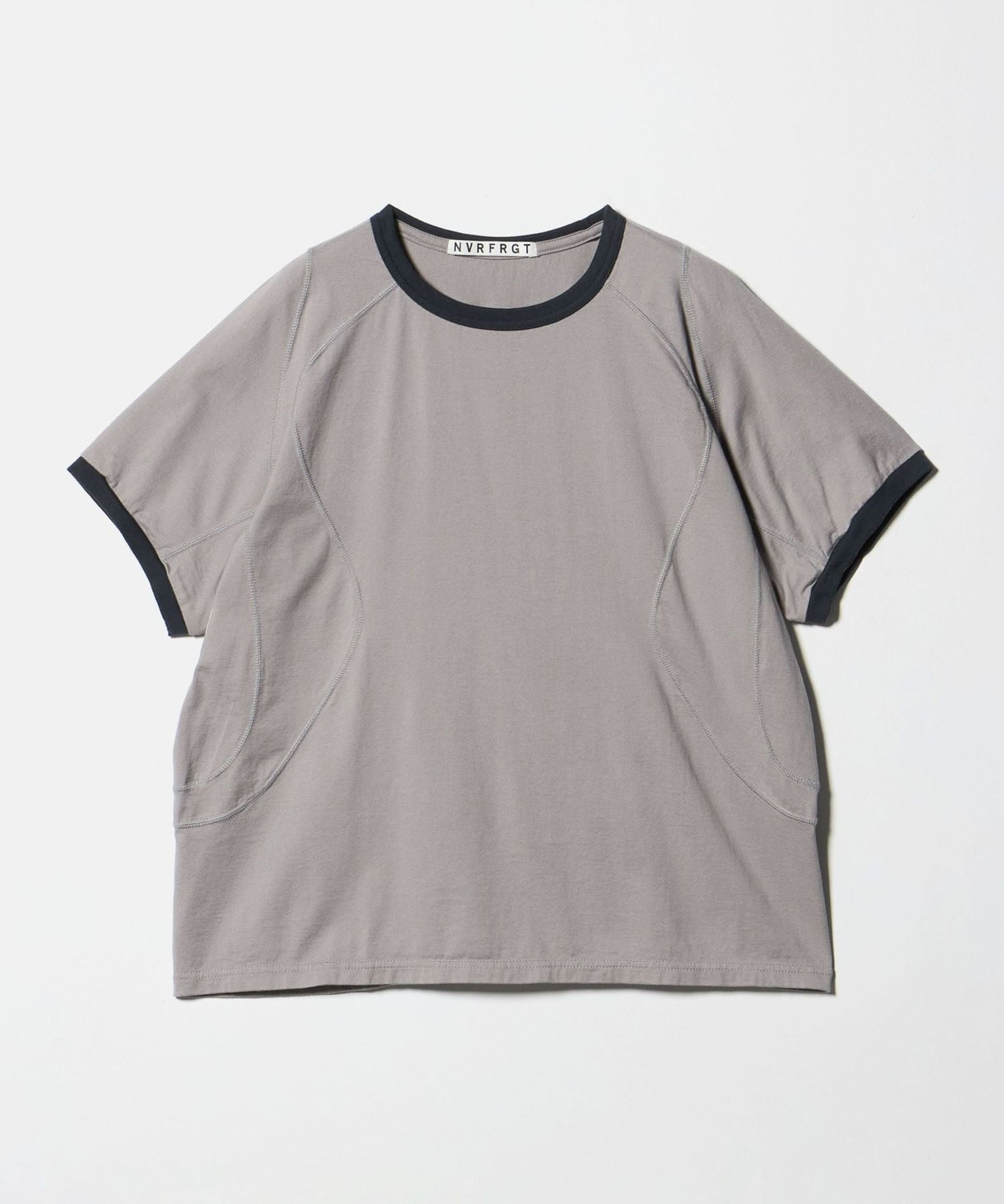 NVRFRGT＞パネル リンガー Tシャツ