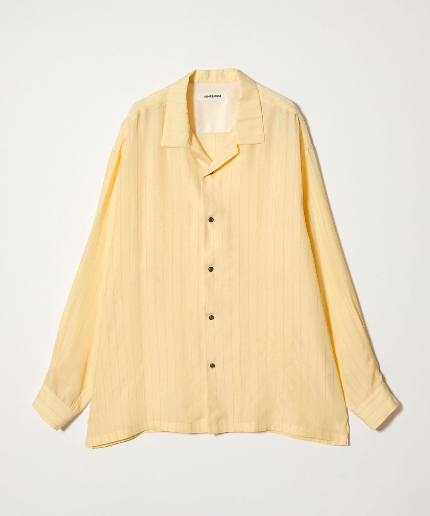 フィブリル キュプラ ストライプ シャツ