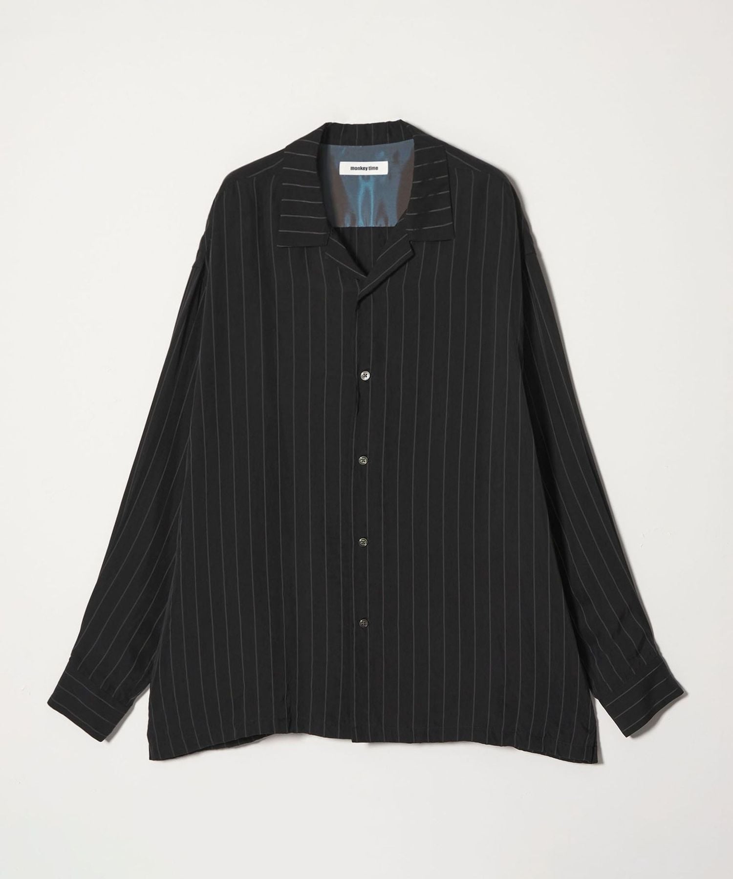 フィブリル キュプラ ストライプ シャツ