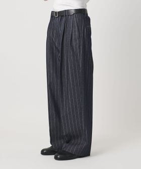 monkey time/ライトオンス ストライプ デニム 2P ワイド パンツ/デニムパンツ