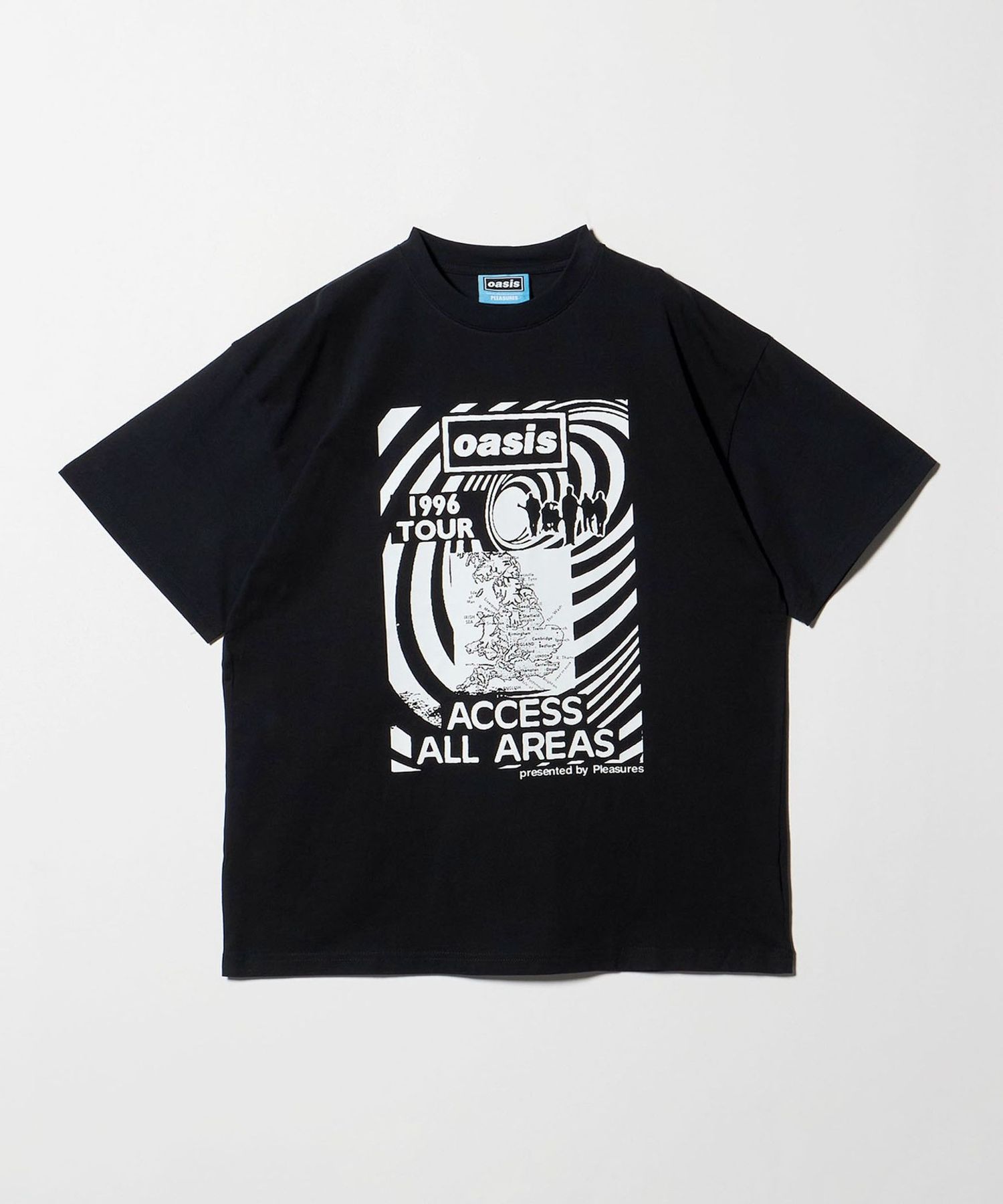 PLEASURES × oasis＞ALL ACCESS Tシャツ