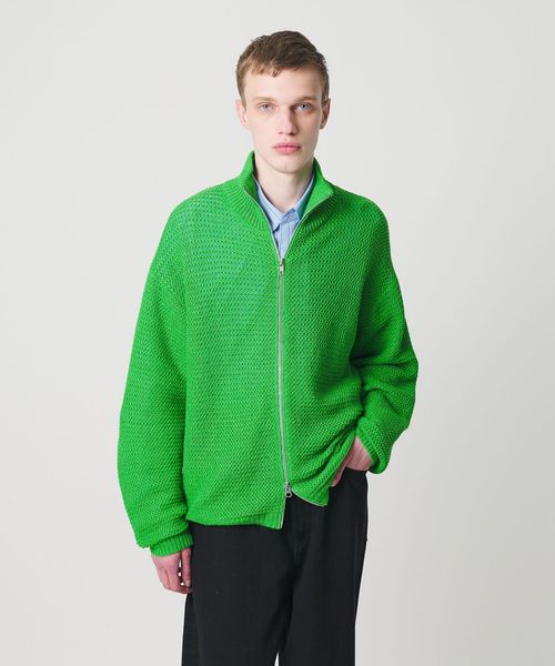 monkey time/リネン ドライバーズ ニット/ニット / セーター