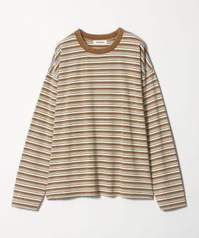 monkey time/ウォッシュド ボーダー ロングスリーブ Tシャツ/Tシャツ / カットソー