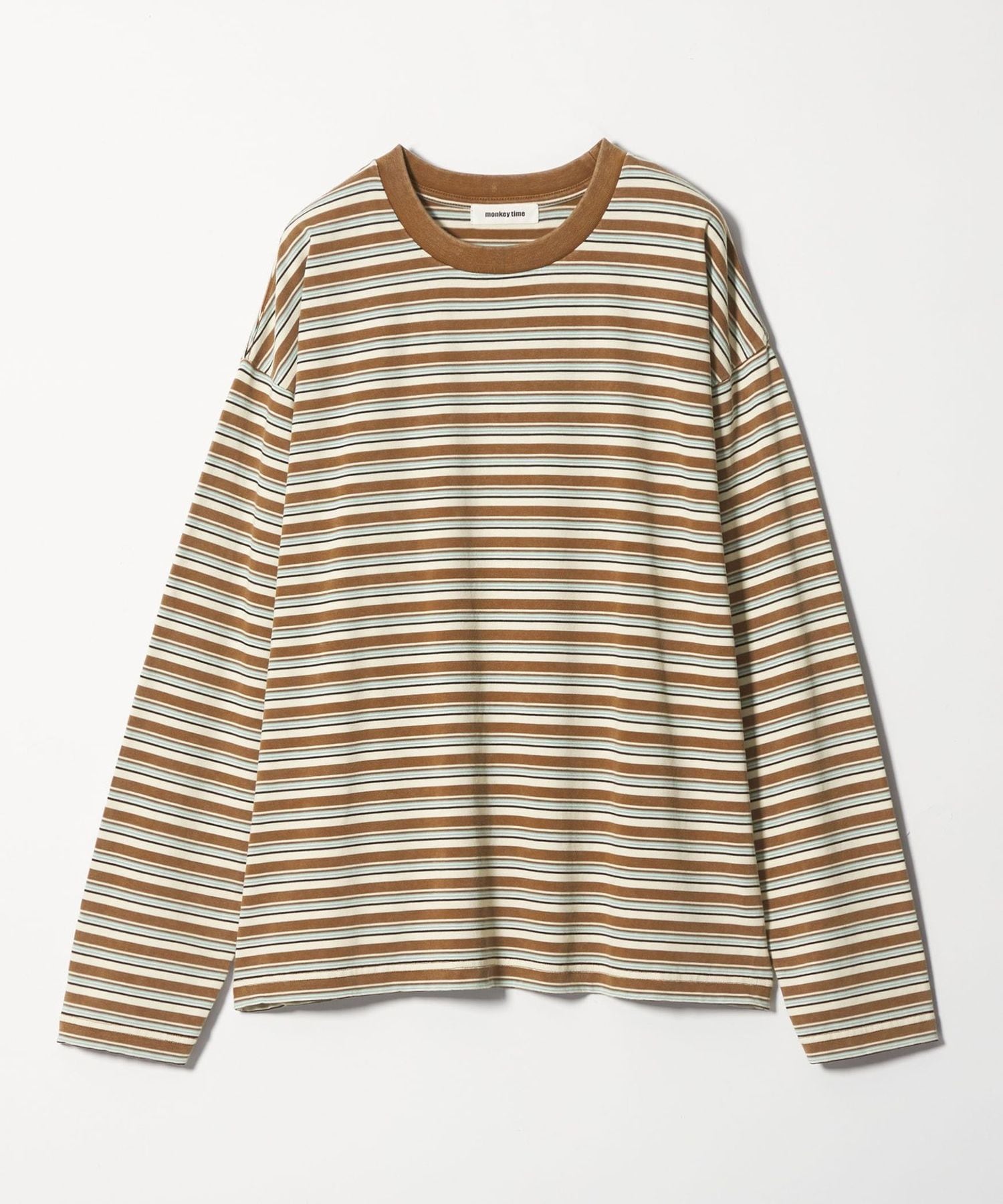 ウォッシュド ボーダー ロングスリーブ Tシャツ