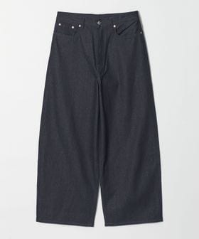 monkey time/ライトオンス リジッド デニム シンチバック スーパー バギー パンツ/デニムパンツ