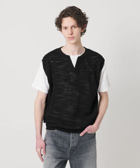 monkey time/スラブ クルーネック スキッパー ベスト/ベスト