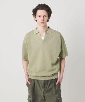 monkey time/シアー スキッパー ポロシャツ/ポロシャツ