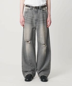 monkey time/ディストレスト ライトオンス デニム バギー パンツ/デニムパンツ