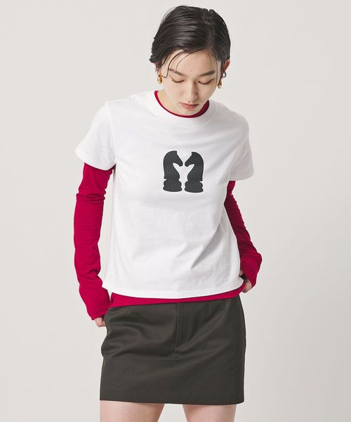 ER/＜ER＞チェスナイトプリントTシャツ/Tシャツ / カットソー