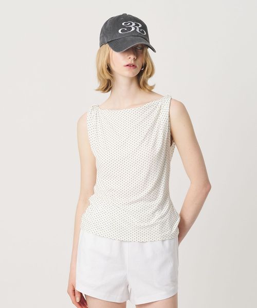 ER/＜ER＞ジャージー ショルダーツイスト ノースリーブ/Tシャツ / カットソー