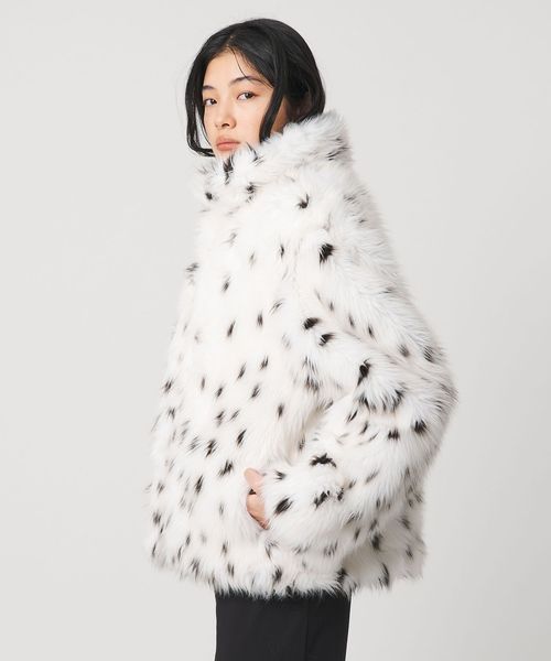 ER/＜ER＞フェイクファー ドット コート/その他コート / ブルゾン