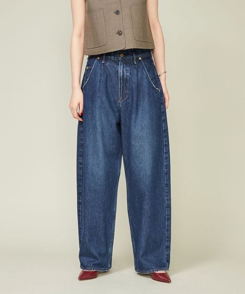【別注】＜upper hights for conte＞ デニムワイドパンツ UNITED ARROWS｜【別注】<upper hights for conte> デニムワイド