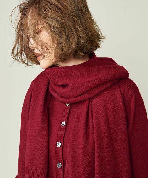 アソースメレ　ASAUCE MELER　カシミヤ　大判　ニット　ストール アソースメレ ASAUCE MELER カシミヤ ニット ストール 新品同様