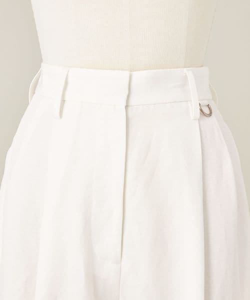 conte＞カーゴ タック ワイドパンツ WHITE