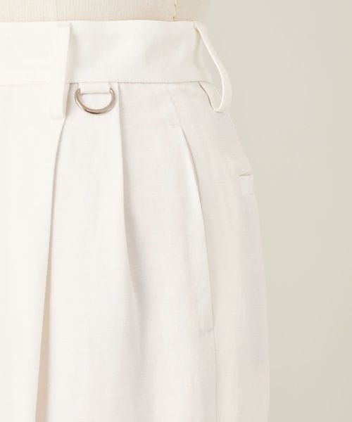 conte＞カーゴ タック ワイドパンツ WHITE
