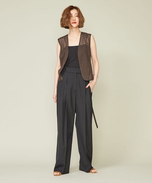 新品未使用タグ付き＜conte＞シアー ベルテッド ジレ辺見えみり 新品未使用conteシアーベルテッド ジレ