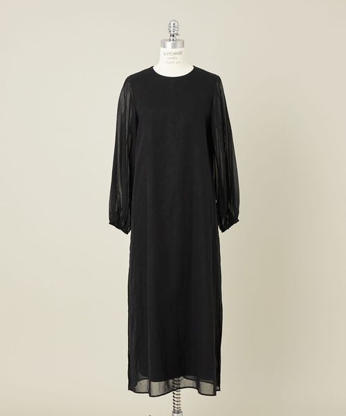 新品未使用　conte シアーバックスリットロングワンピース conte＞シアー バックスリット ロングワンピース