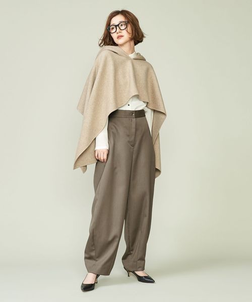 cotnte コンテ　ラウンドシルエットパンツ　ブラック　S(36)サイズ conte パンツ 「conte」ラウンドシルエットパンツ レディース
