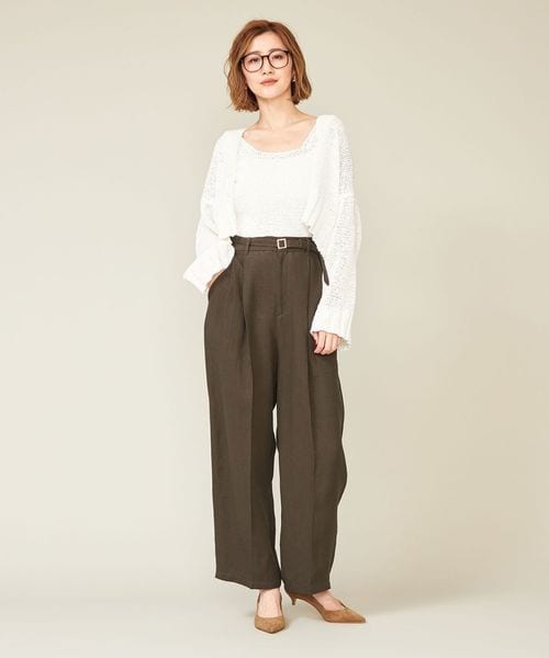 ＜conte＞テープヤーン ノースリーブニット conte＞テープヤーン ノースリーブニット