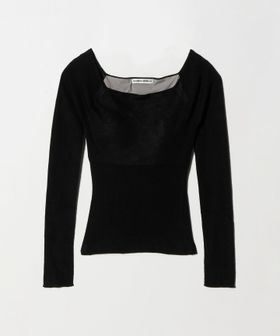 NICENICE MOMENT/【一部別注】＜NICENICE MOMENT for conte＞CROPPED SHOULDER ニット/アンダーウェア（トップス）