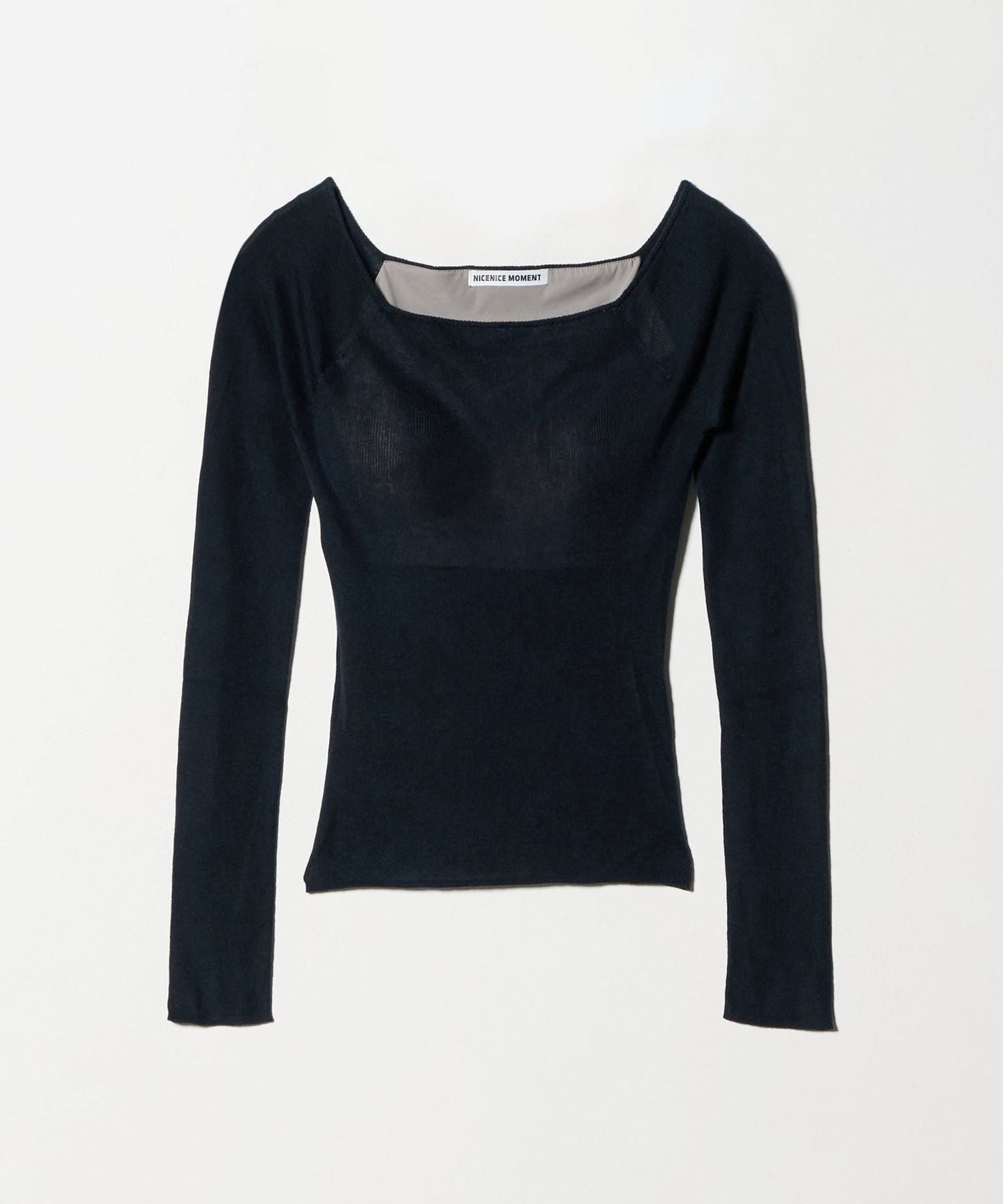 【MD.BROWN】【別注】<NICENICE MOMENT for conte>CROPPED クルーネックニット 別注】＜NICENICE MOMENT for conte＞CROPPED クルーネックニット