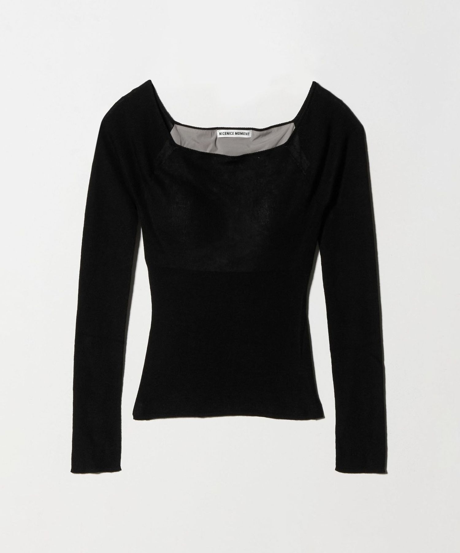 【BLACK】【別注】<NICENICE MOMENT for conte>CROPPED クルーネックニット UNITED ARROWS LTD. OUTLET｜【別注】<NICENICE MOMENT for conte