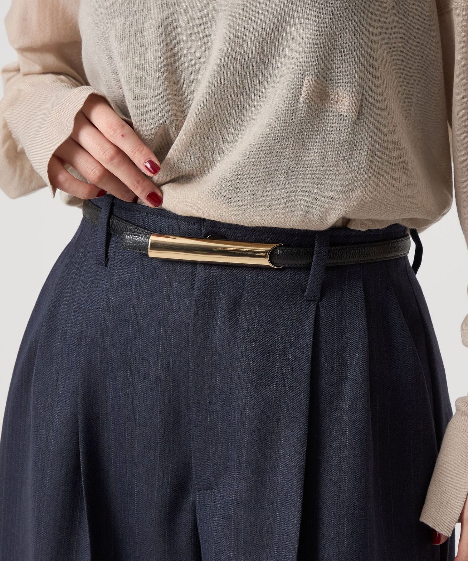 【CONTE別注】<ATELIER AMBOISE>ゴールド バックル ベルト UNITED ARROWS｜【別注】<ATELIER AMBOISE for conte>WILLER