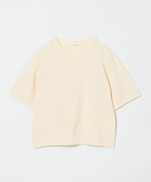 新品タグ付き✨ conteコットン ニットTシャツ conte＞コットン ニットTシャツ