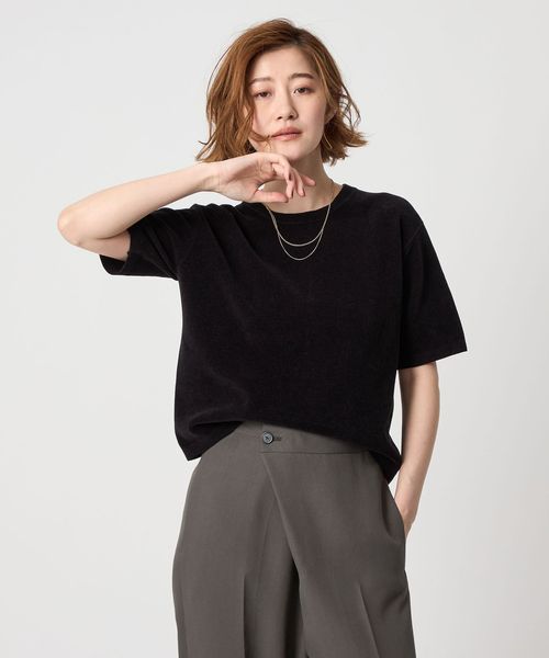 新品タグ付き✨ conteコットン ニットTシャツ conte＞コットン ニットTシャツ