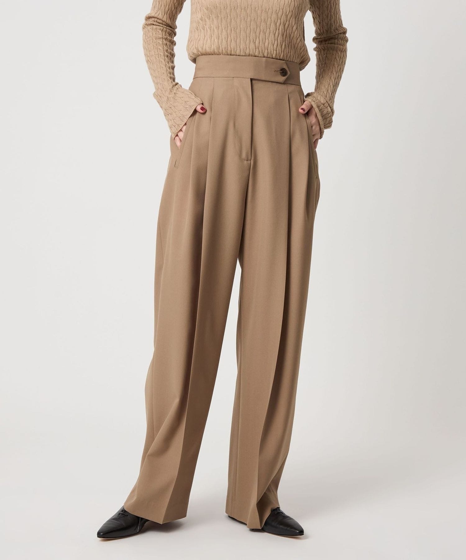 conte＞2タック ワイドパンツ