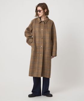 conte/＜conte＞チェック リバーシブル ステンカラーコート/ステンカラーコート