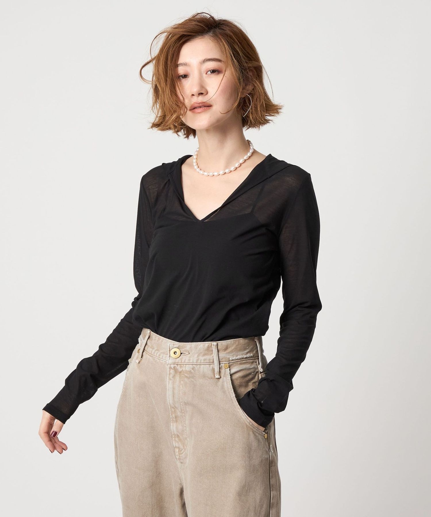 conte〈コンテ〉 コットン シアー フーデッドカットソー 8500025S0270_x1_a017.jpg