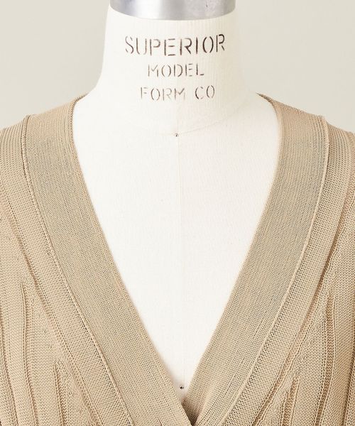 新品　conte ワイドリブ Vネックカーディガン UNITED ARROWS｜<conte>ワイドリブ Vネックカーディガン