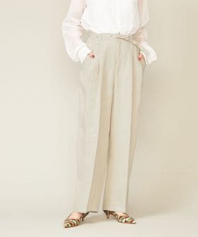 conte/＜conte＞ペーパー ベルテッド タックパンツ/その他パンツ