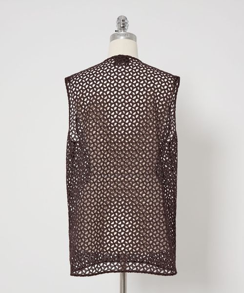 ＜conte＞エンブロイダリー レース ベスト UNITED ARROWS｜<conte>エンブロイダリー レース ベスト
