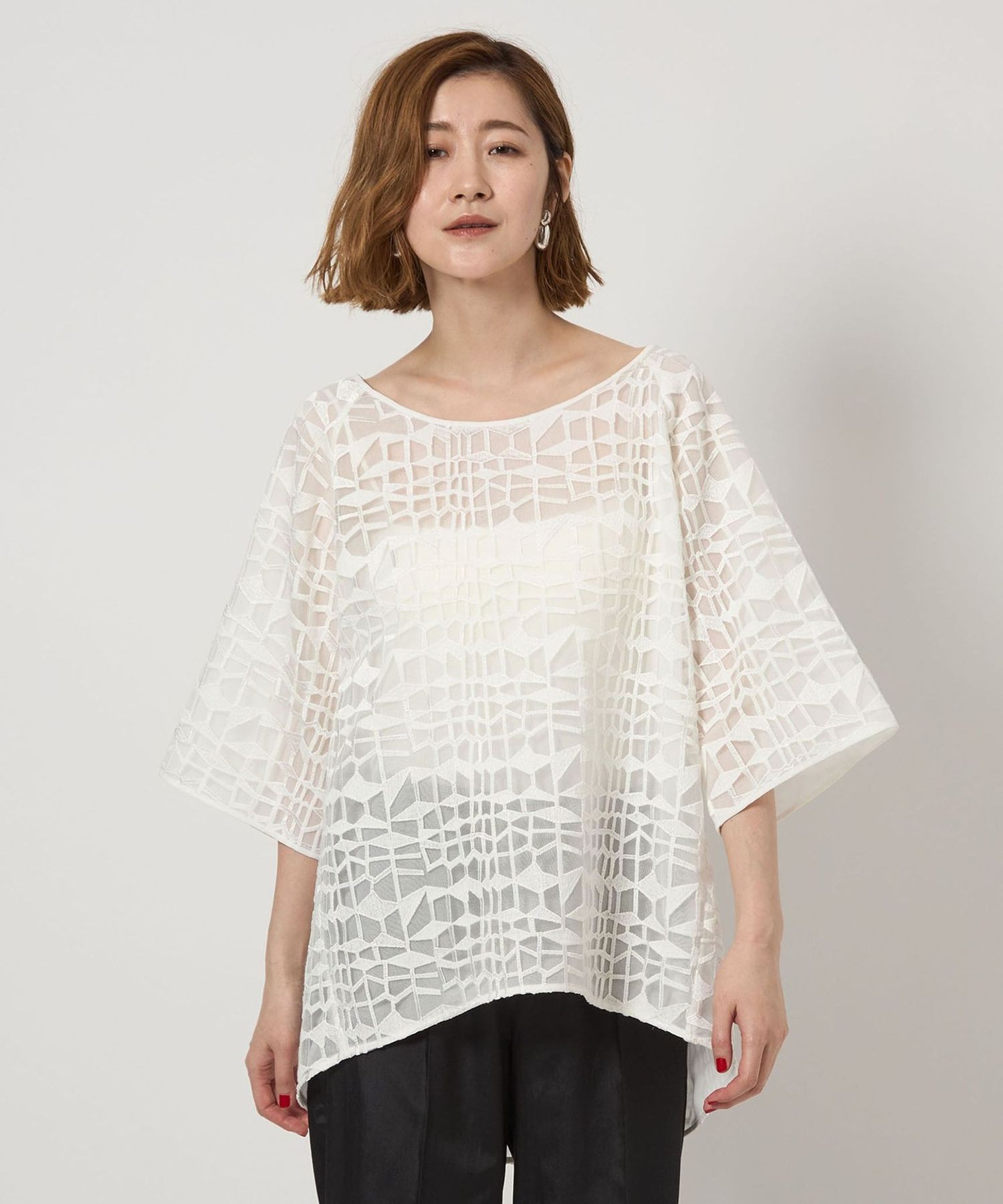 「conte」シアー ドレープ チュニックブラウス conte」シアー ドレープ チュニックブラウス UNITED ARROWS