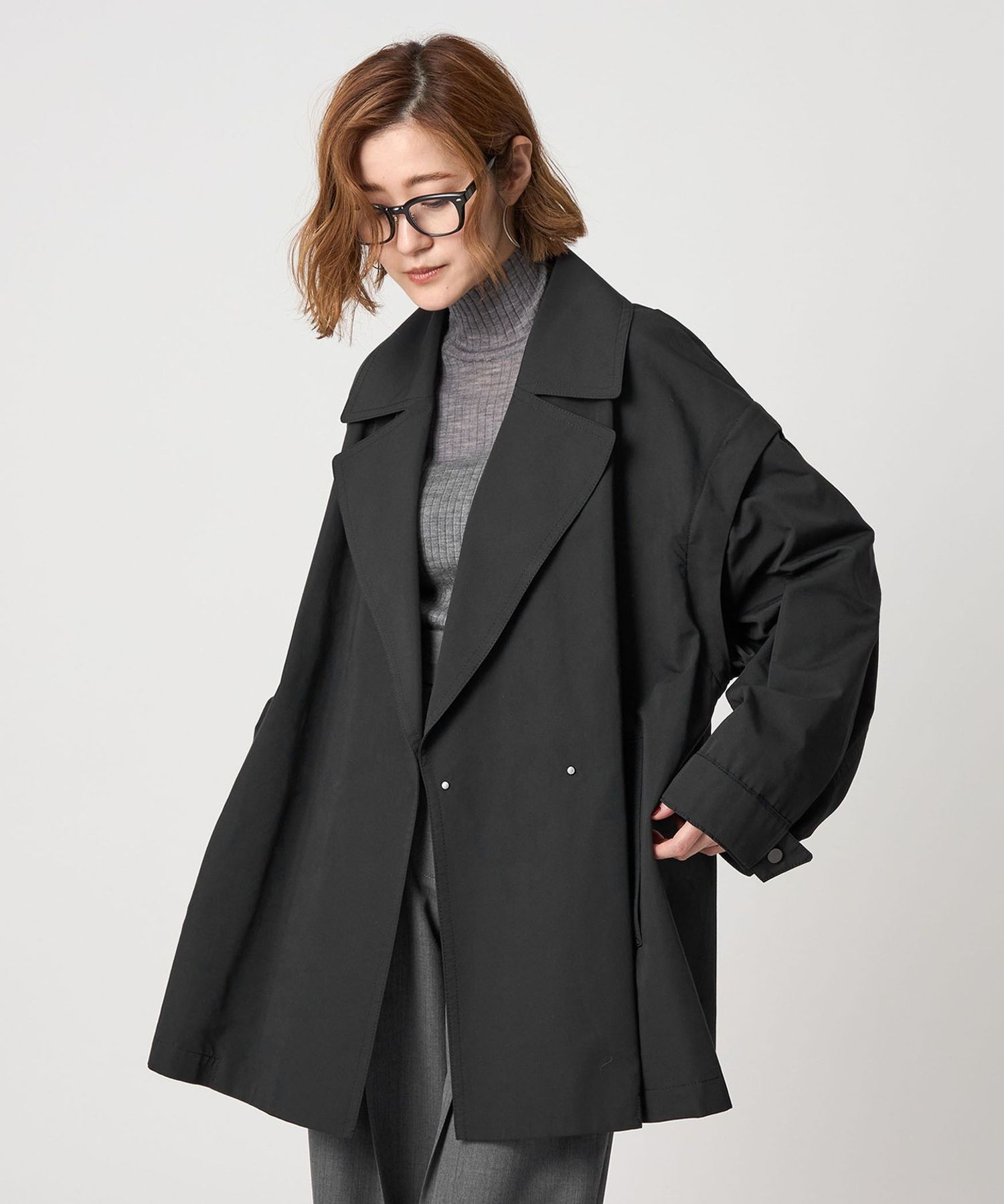 (*≧з≦)pretty☆ Rady ミリタリーショートコートカーキ conte＞ ミリタリー 2WAY ショートコート