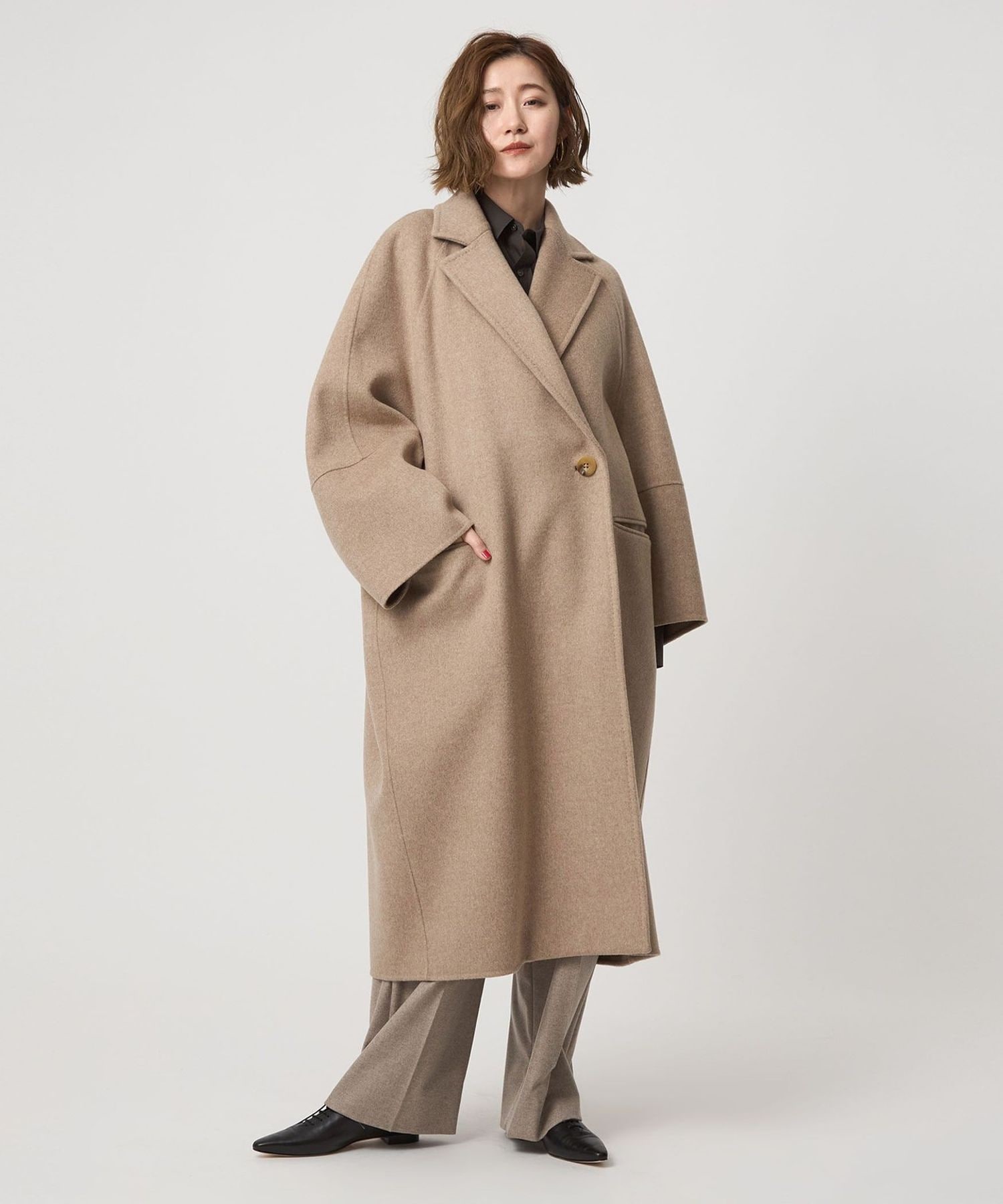 ＜conte＞ ダブルラペル リバーコート　ユナイテッドアローズ UNITED ARROWS LTD. OUTLET｜<conte> ダブルラペル リバーコート