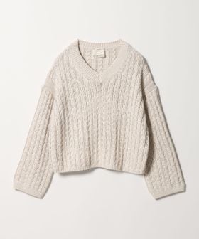 conte/＜conte＞コットンシルク ケーブルニット/ニット / セーター