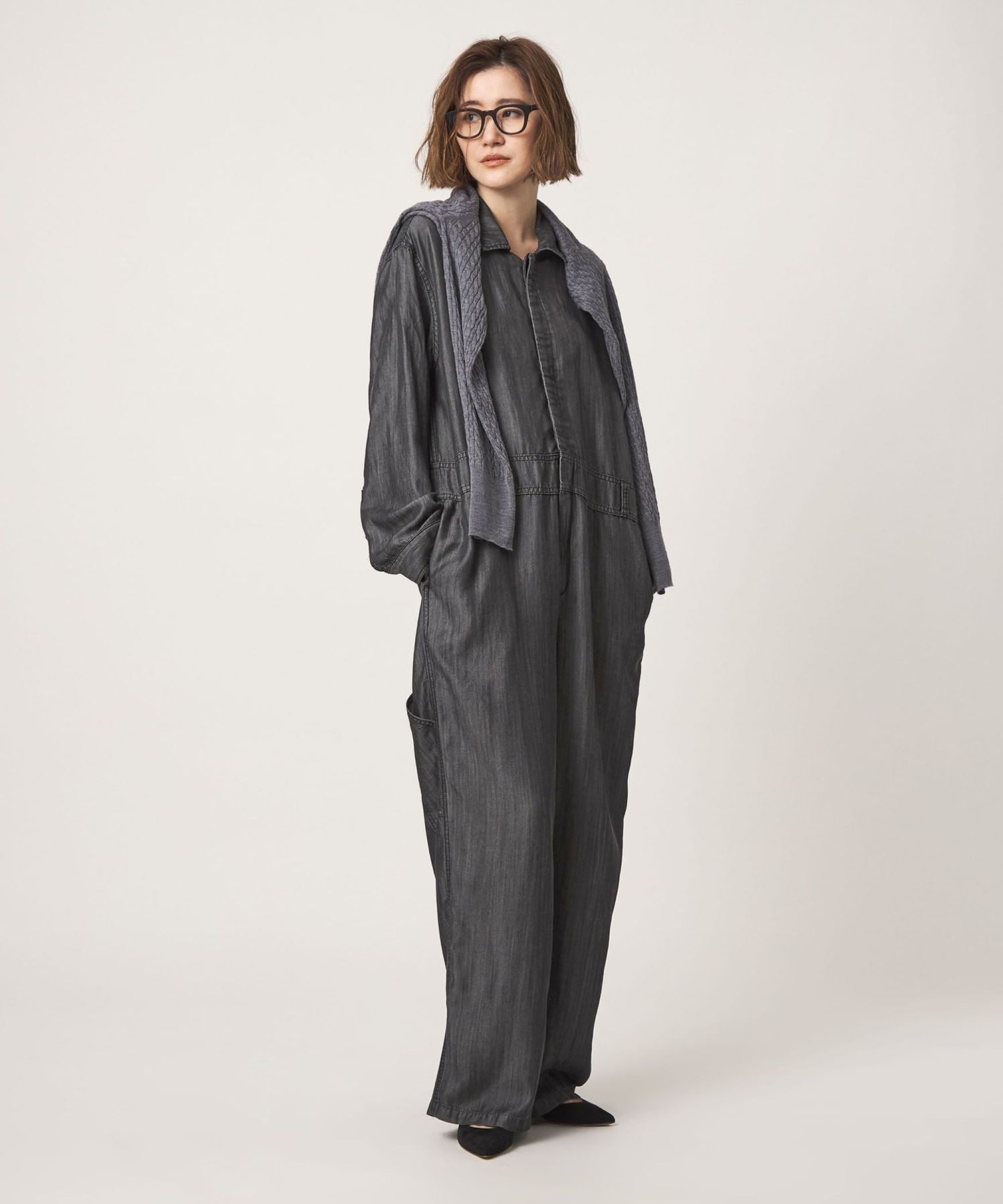conte コンテ　デニムライクオールインワ　2025SS 定価49500円 conte＞デニムライク オールインワン