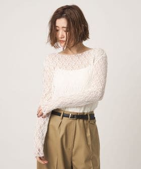 conte/＜conte＞ラッセルレース プルオーバー/Tシャツ / カットソー