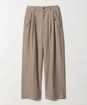 conte/＜conte＞ フラップポケット フラノ タックワイドパンツ/その他パンツ