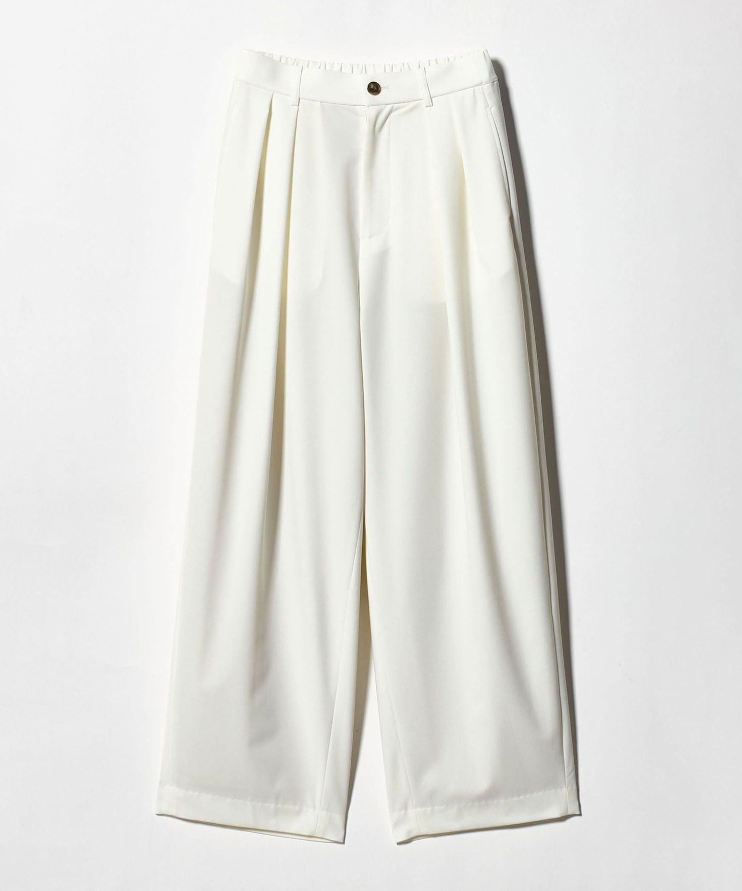 T.Y.Kページ conte＞タック イージー テーパードワイドパンツ WHITE