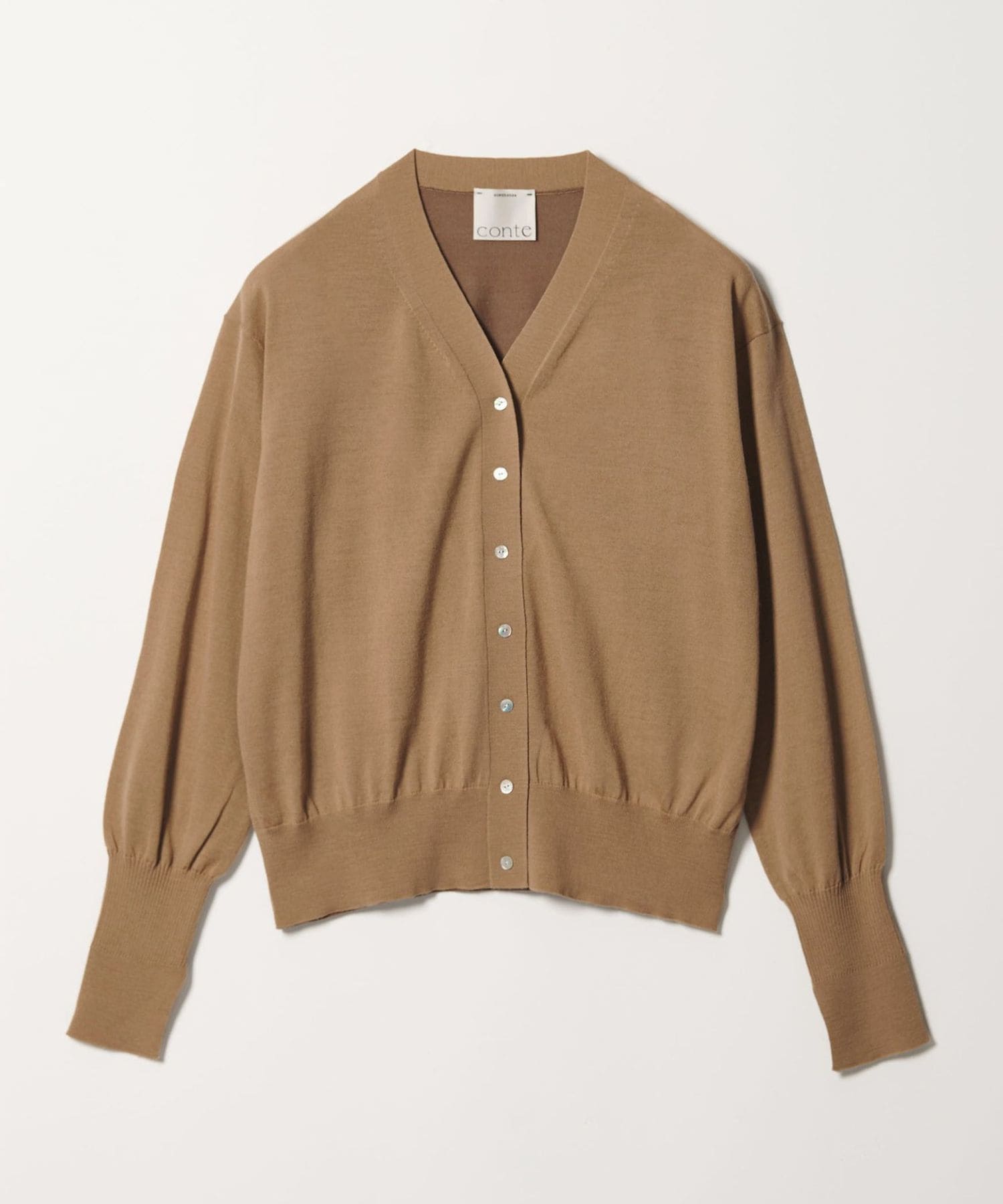 conte＞ バイカラー Vネックカーディガン