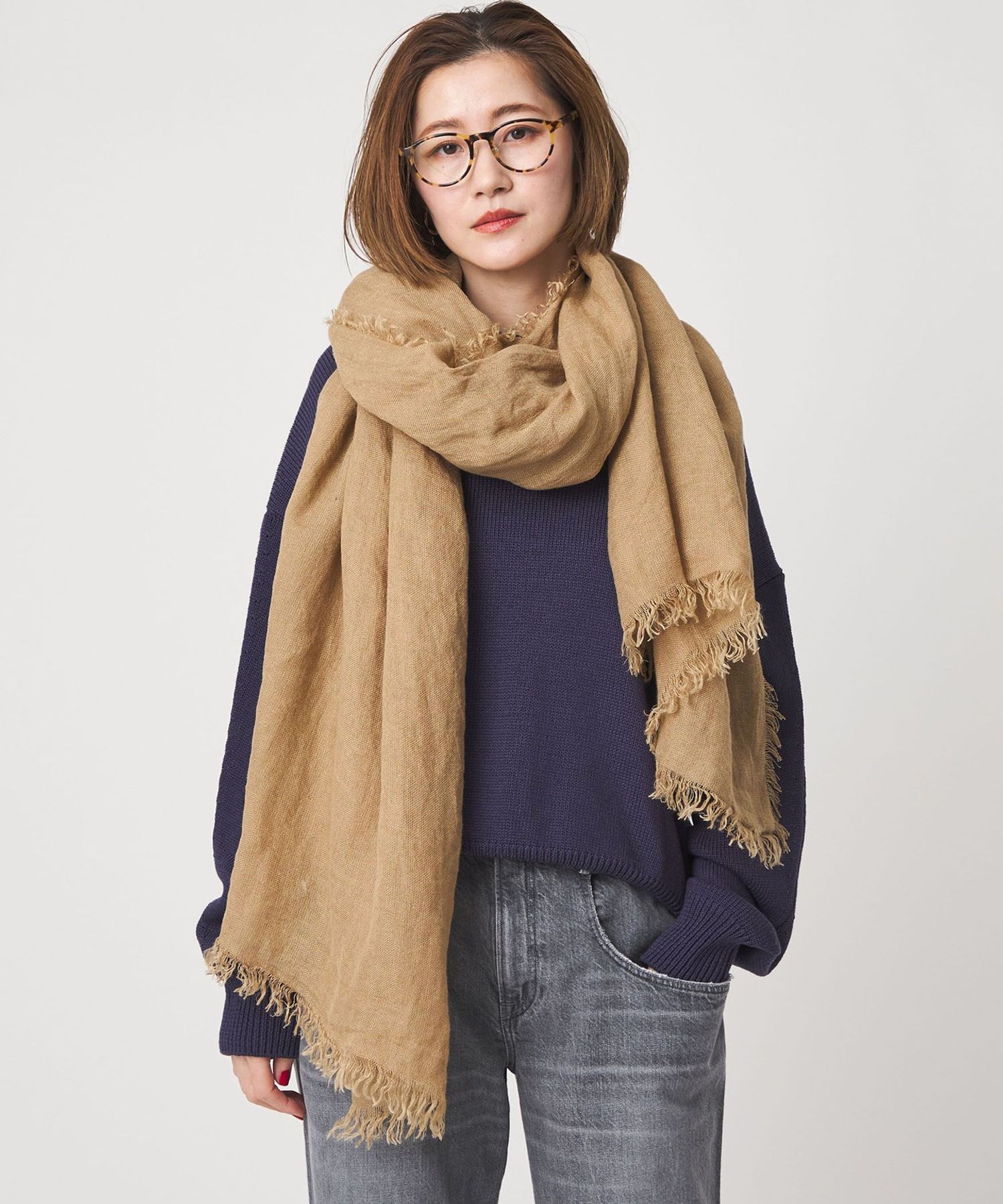 別注】＜ASAUCE MELER for conte＞リネン ストール