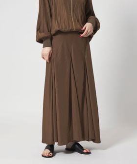 conte/＜conte＞ボリューム サテンフレアスカート/ミモレ / ロング