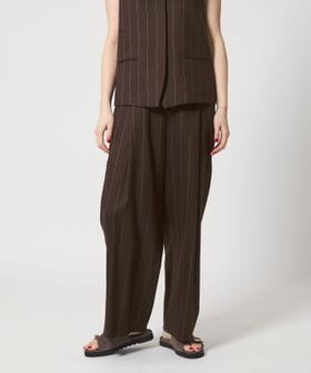 conte/＜conte＞ストライプ タック ワイドパンツ/イージーパンツ